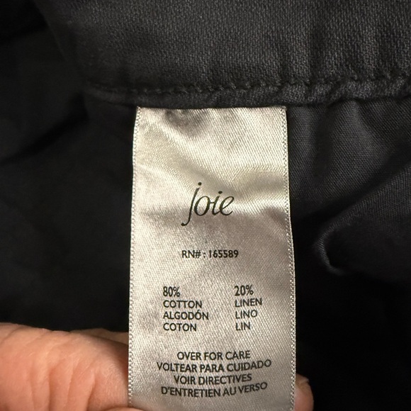 NWT Joie Pleated Shorts Black Linen Blend High Waist Elastic Back Women’s Sz XL - Picture 13 of 14